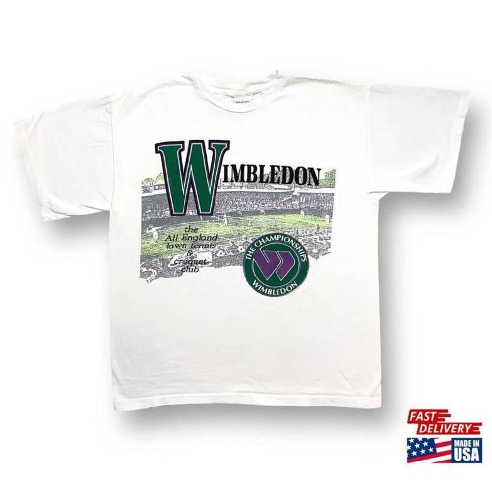 90S Wimbledon The Championships Rare Tennis Single Stitch Tshirt